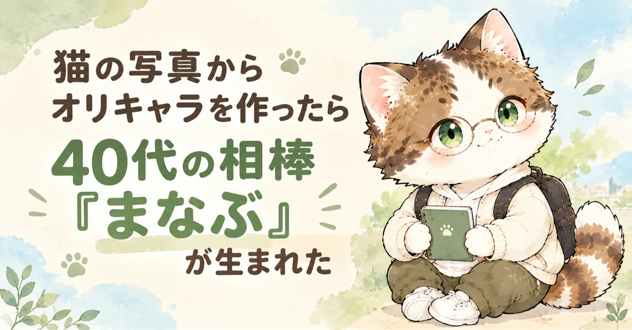 I created an original character from a cat photo, and a 40-something ...