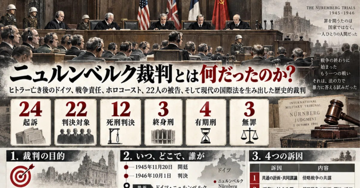裁判 ニュルンベルク裁判とは何だったのか？ ナチス指導者たちは、なぜ