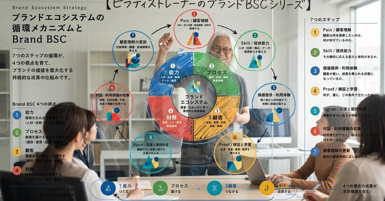 [Strategic Brand Ecosystem Structure Diagram] Pilates Trainer DX Model ...