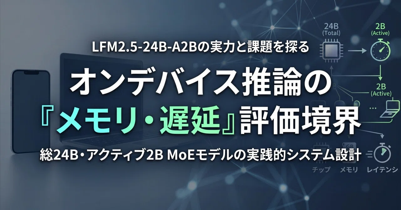 On-Device Inference of LFM2.5-24B-A2B: Evaluation Boundaries for Active ...