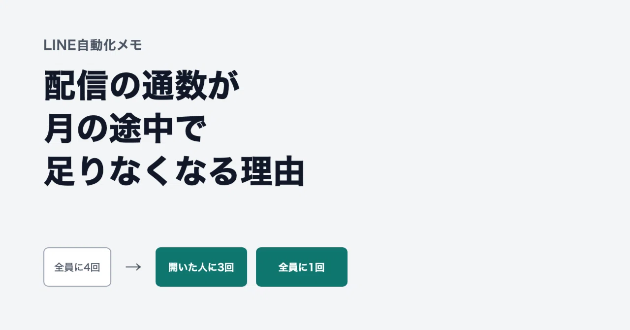 Why you run out of message quota mid-month｜LINE自動化メモ