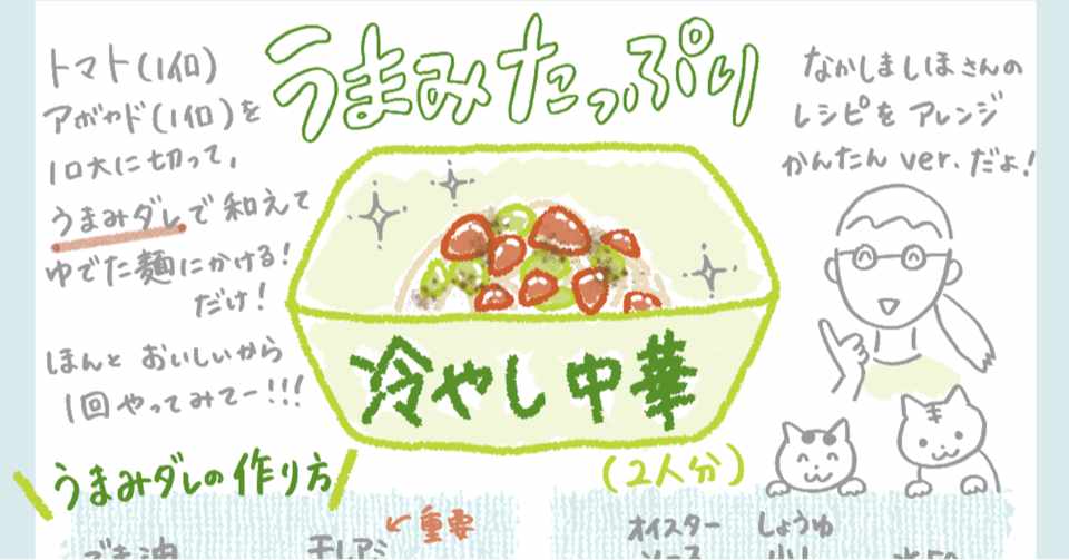 イラストレシピ うまみたっぷり冷やし中華 床山すずり Note