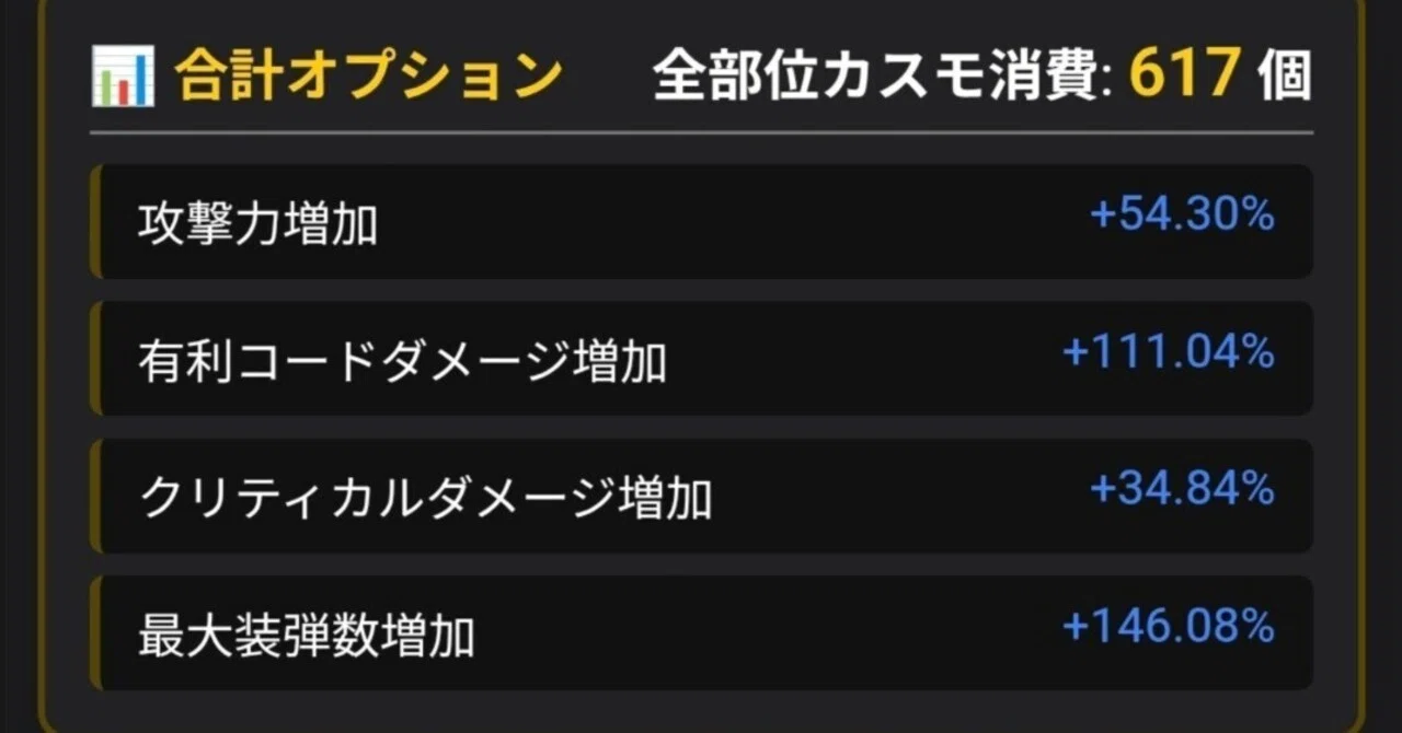 NIKKE Overload Option Simulator｜えいんせるふ