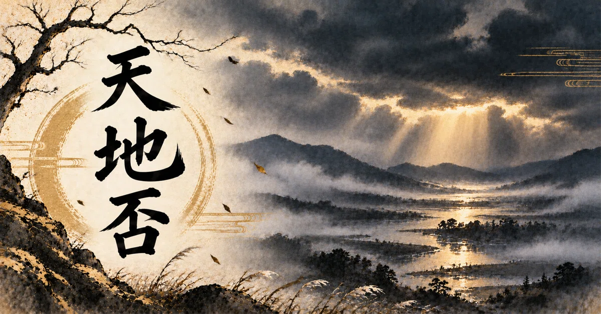 Pi Flow I Ching: Heaven and Earth Pi, Hexagram 12|月ノ美虎