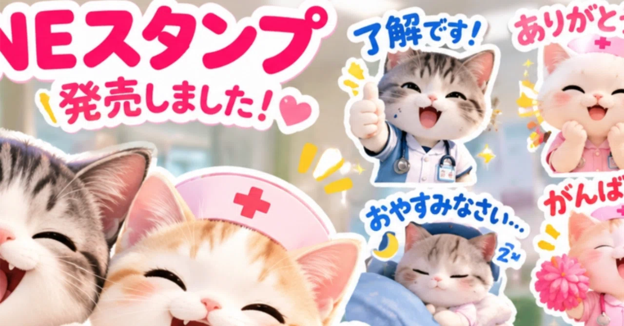 [Free] Nurse Cat LINE Stickers Vol. 1 & Vol. 2 Now Available! 32 Cute ...