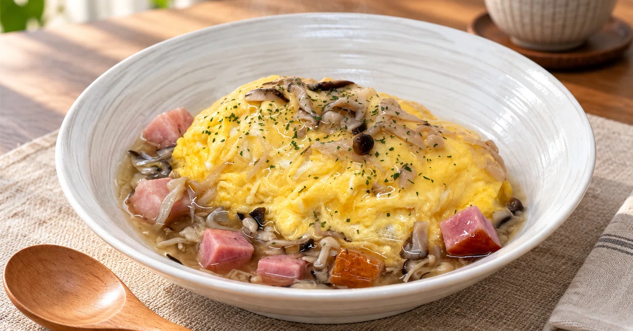 Omrice Rice Fluffy eggs with the savory taste of dashi. A chef-made, home-cooked ...