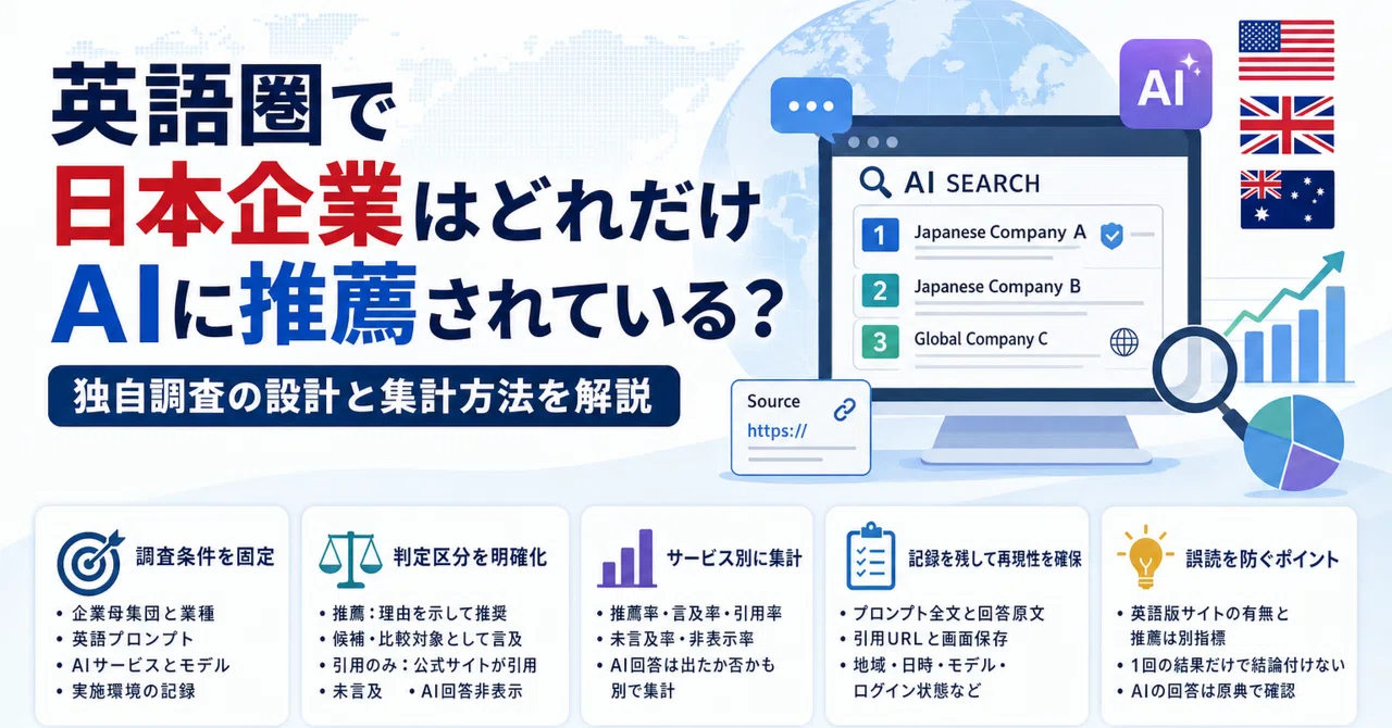 How Much Are Japanese Companies Recommended by AI in English-Speaking ...