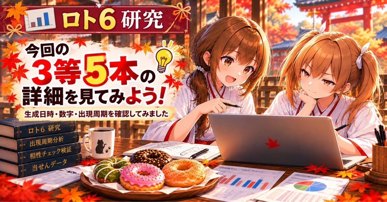 [Loto 6 Research] From stuck at 4th prize to 5 winning numbers for 3rd ...