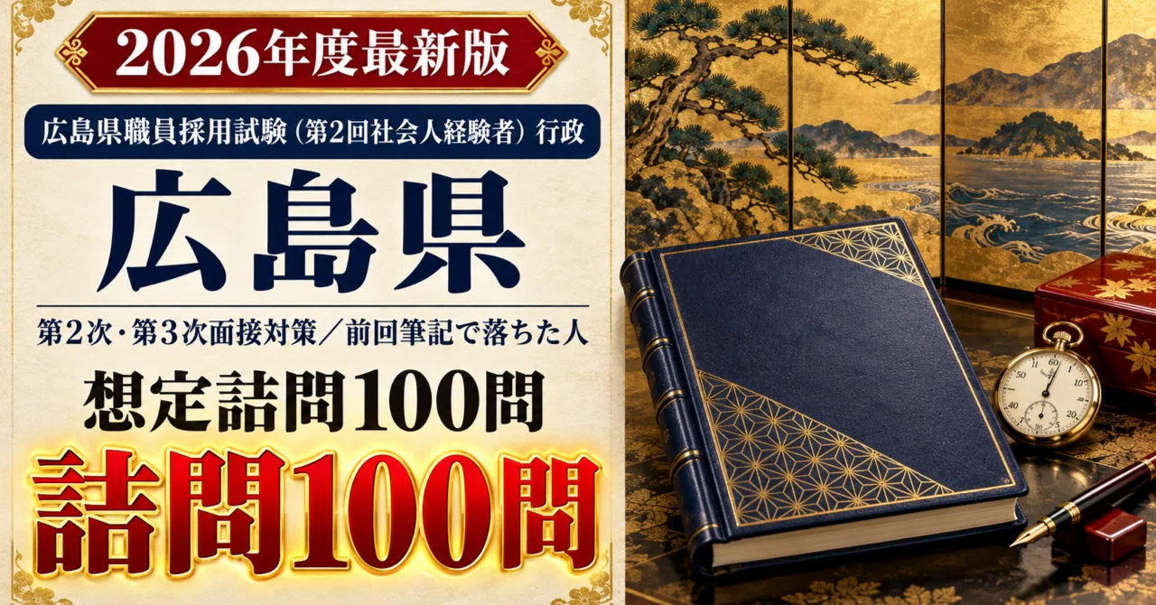[Hiroshima Prefecture 2nd Experienced Professional Administrative] 100 ...