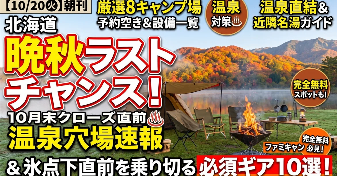 [10/20 Morning Edition] Late Autumn Last Chance! Breaking News on ...