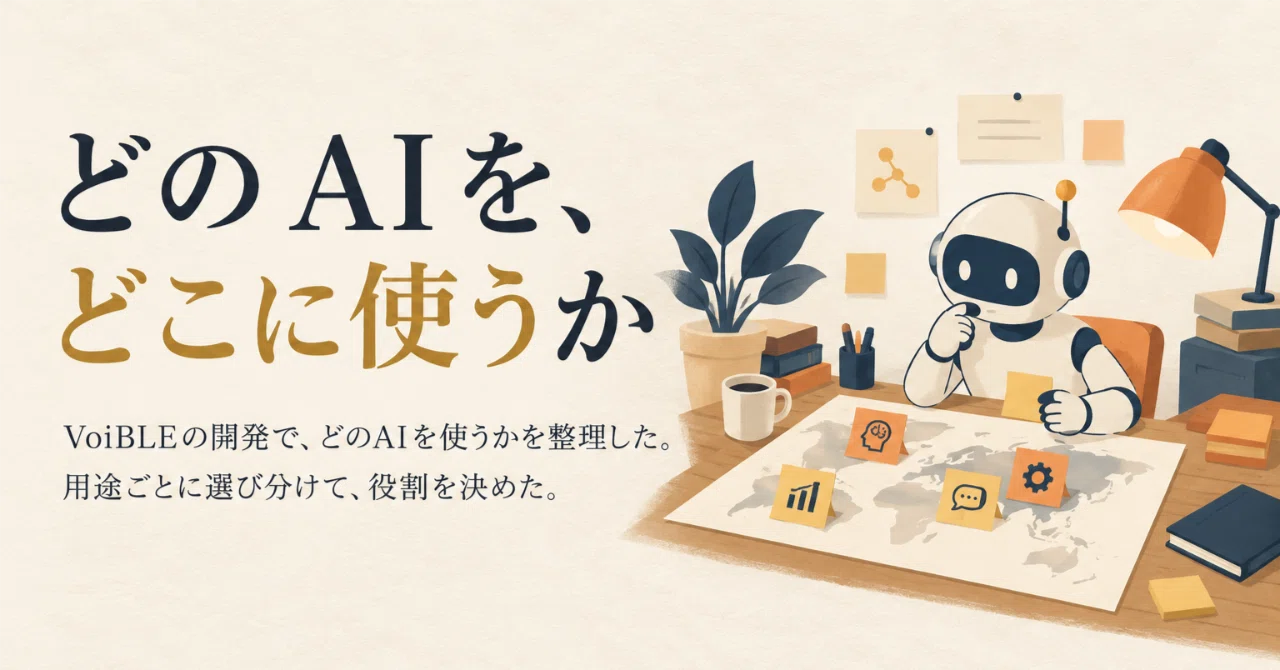 VoiBLE Development Story-3: Which AI to use, and where｜カイ