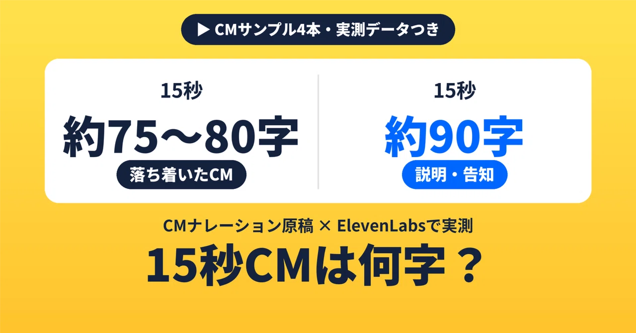How many characters for a CM narration script? 15-second and 30-second ...