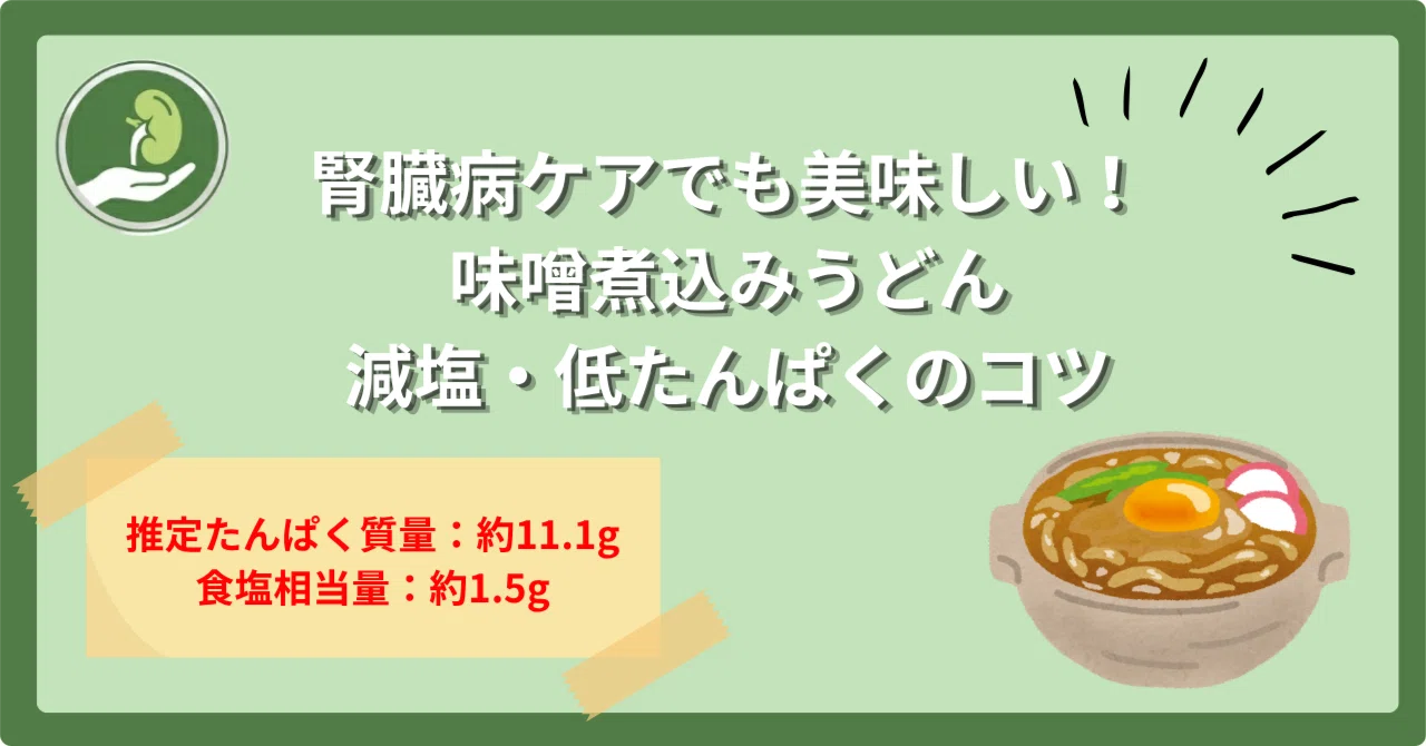 Delicious Even with Kidney Disease! Miso-Nikomi Udon | Tips for Low ...