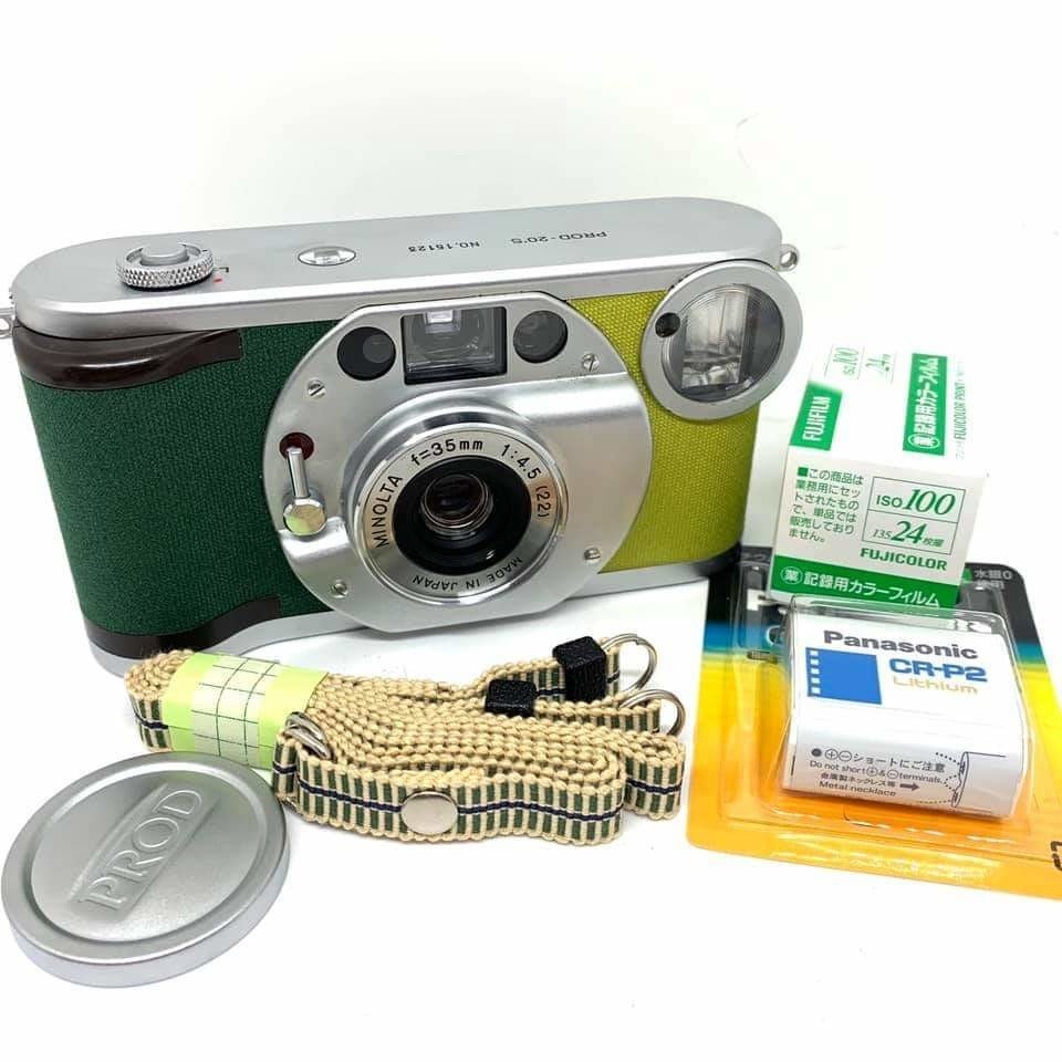 Minolta Prod S完成です デザインはクラシックなカメラですが 中身はオートフォーカスのコンパクトカメラです フィルムカメラ初心者の方に 写りはレトロな感じ ネット ごん色カメラ Note
