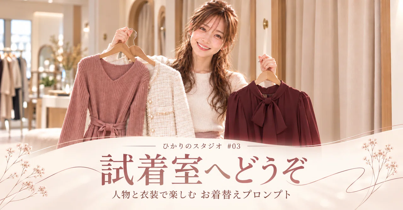Welcome to the Fitting Room | Outfit Change Prompt | Hikari's Studio ...