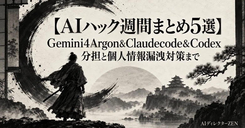 [5 AI Hack Weekly Summaries] From Gemini 4 Argon & Claudecode & Codex ...