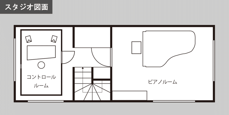 白金ピアノスタジオ図面階段あり再修正（背景灰色）20200816