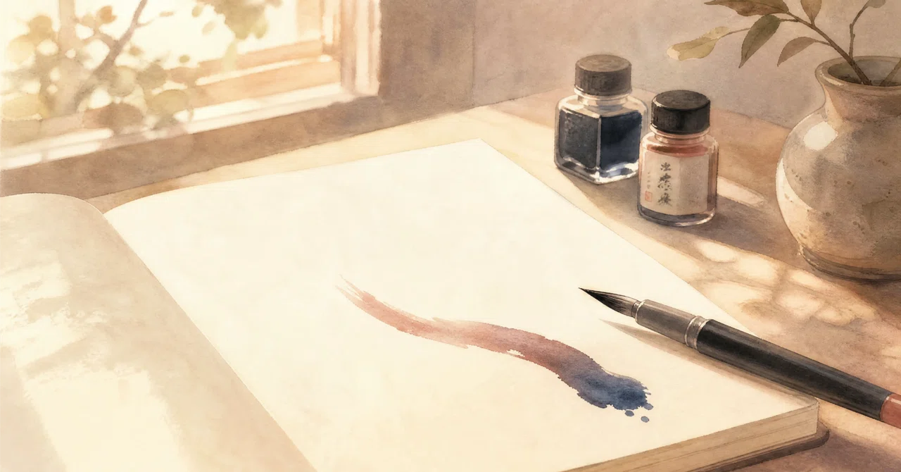 A gentle day with a different ink on the tip｜わたんべ多雨