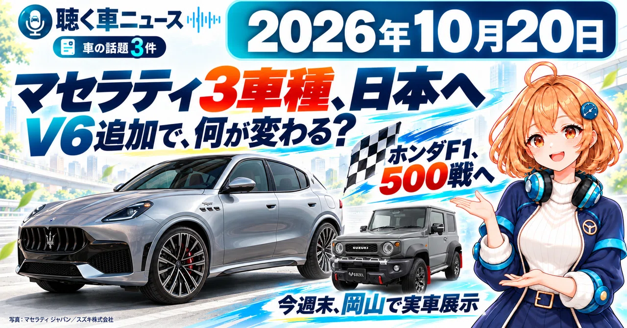 【2026年10月20日】マセラティ3車種、日本へ。V6追加で何が変わる ...