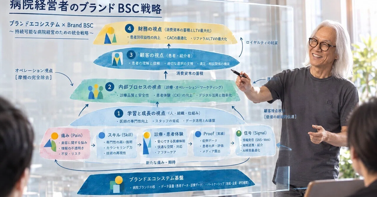 [For Hospital Executives] Strategic Brand Ecosystem Structure Diagram ...