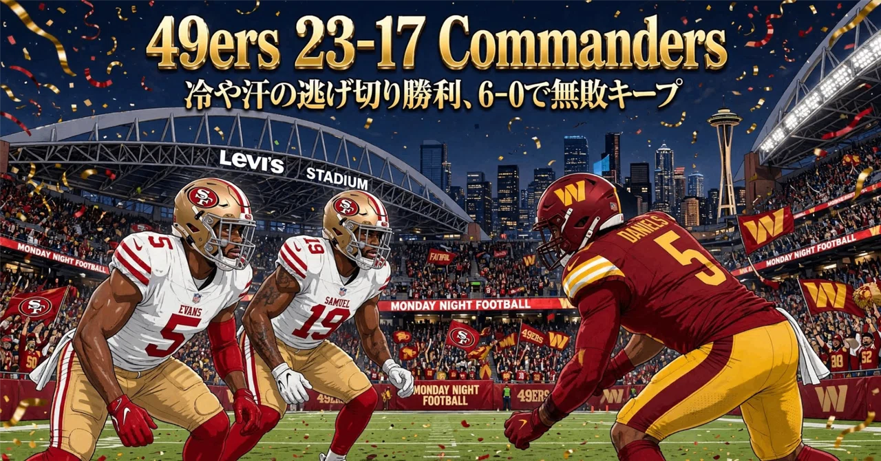 I'm an NFL beginner, but the 49ers beat the Commanders, so let me talk ...