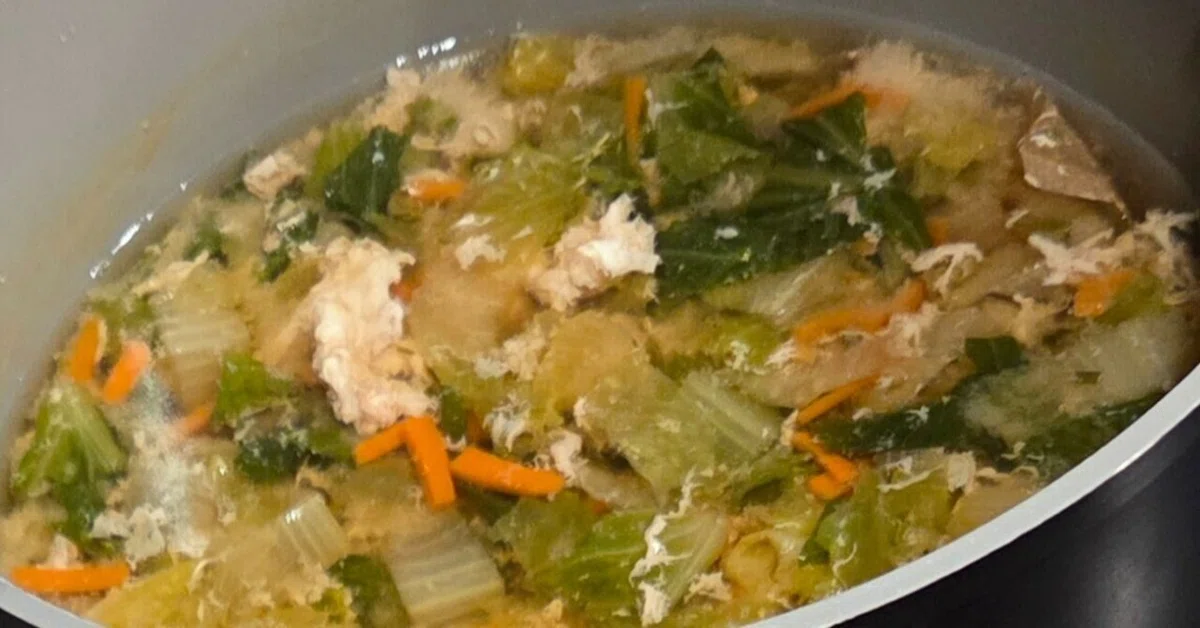 [Recipe] Lettuce Soup with Rice Paper｜ogashan