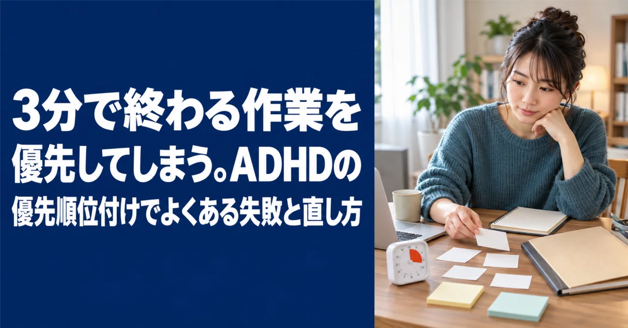 Prioritizing 3-minute tasks. Common failures in ADHD prioritization and ...