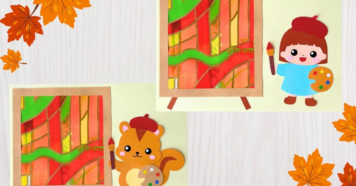 [Autumn Crafts] Autumn Art Creation with Scrape Art🎨🍂｜ちゃこ先生⌇保育士ママの楽する製作🌼