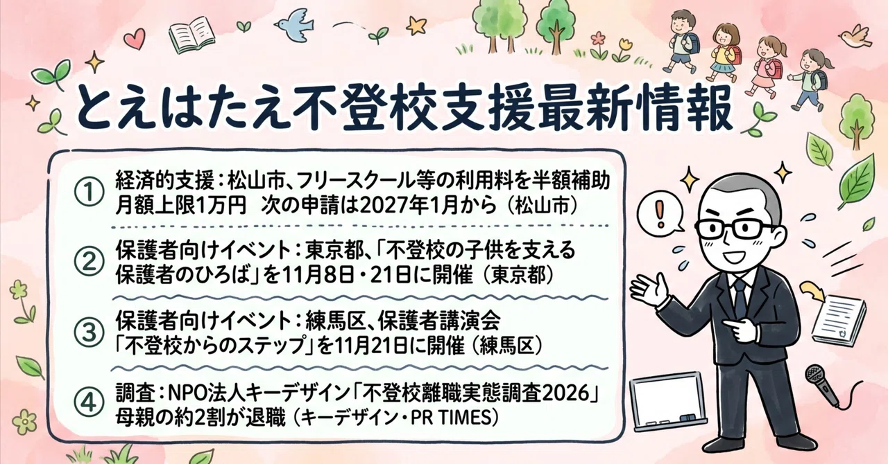 Toehatae School Non-Attendance Support Latest News 2026.10.21｜SAITO Koji