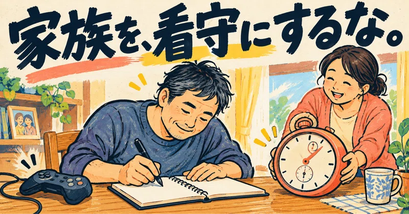 家族を、ゲームの看守にするな――「止めてくれ」の前に考えたいこと