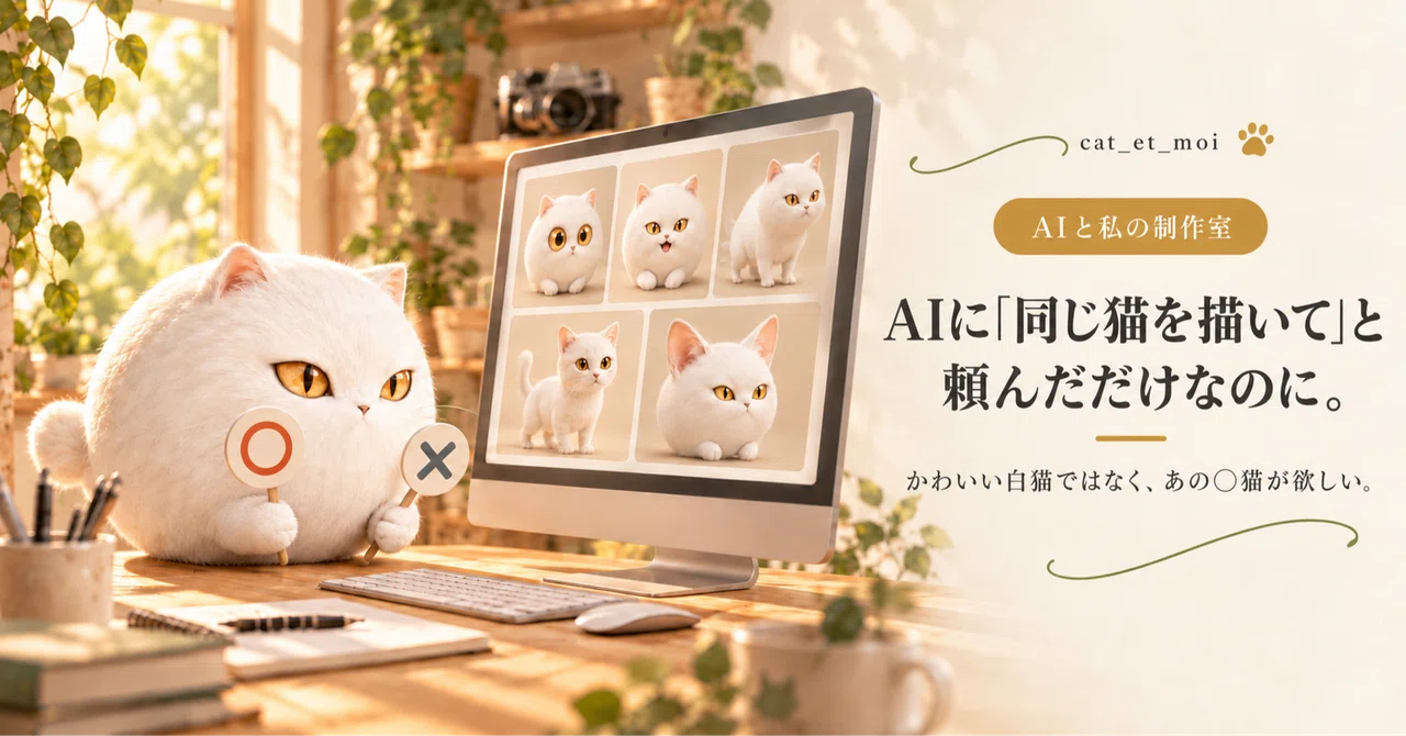 I just asked the AI to 'draw the same cat'｜Rinko