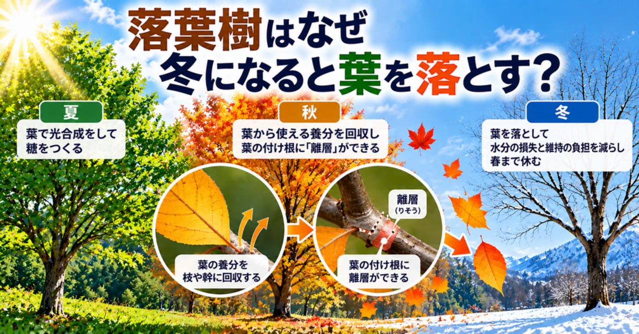 Why do deciduous trees shed their leaves in winter?｜ちょい賢ラボ