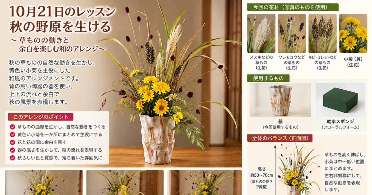 Autumn fields in a vase. Learning October flower arrangement with AI｜菜花 ...
