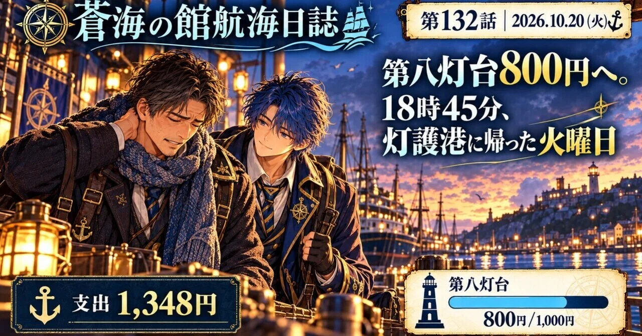 Episode 132 | The Eighth Lighthouse reaches 800 yen. Tuesday, returning ...