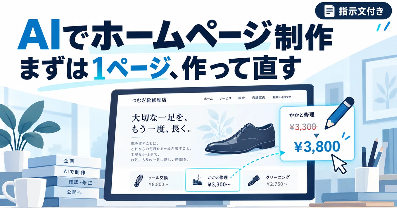 I want to make website production a side job using AI. A one-page ...