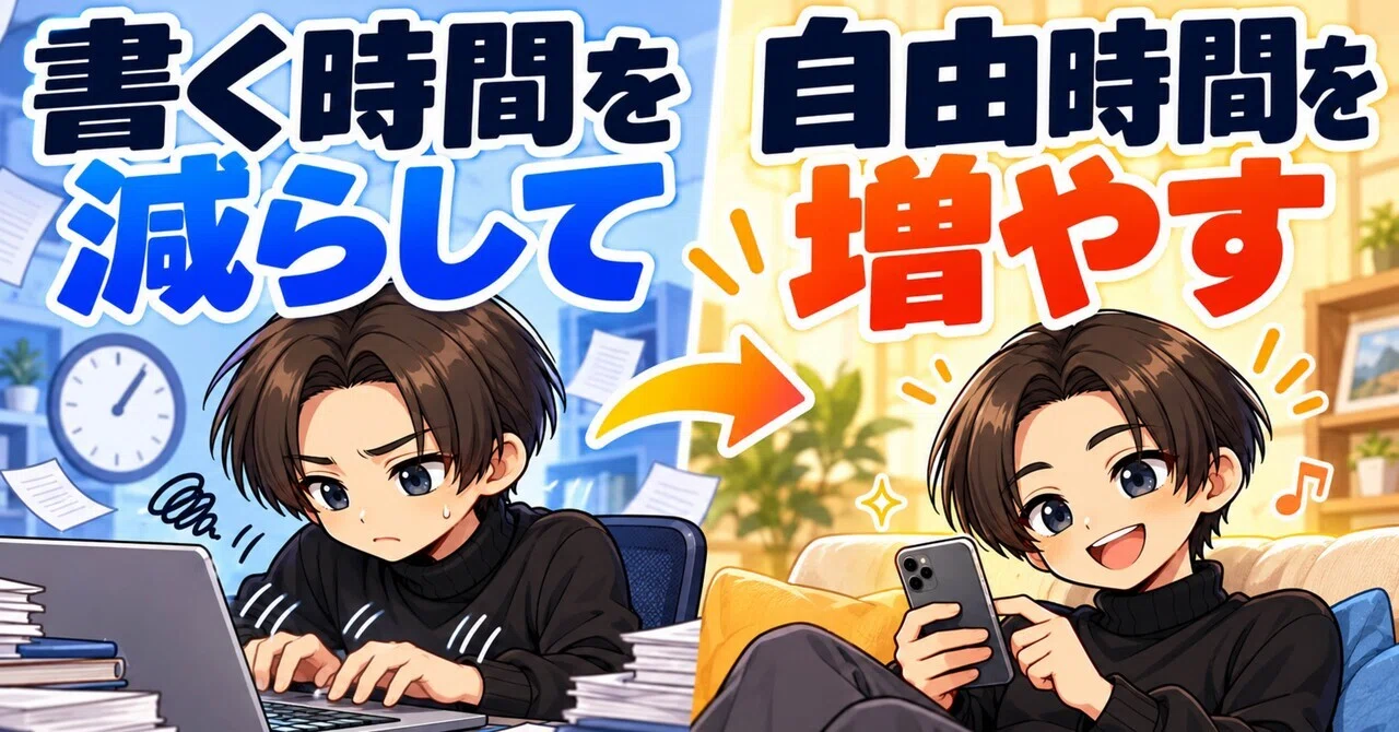 3 Ways to Reduce Writing Time and Increase Free Time｜TM｜アウトプット練習帳
