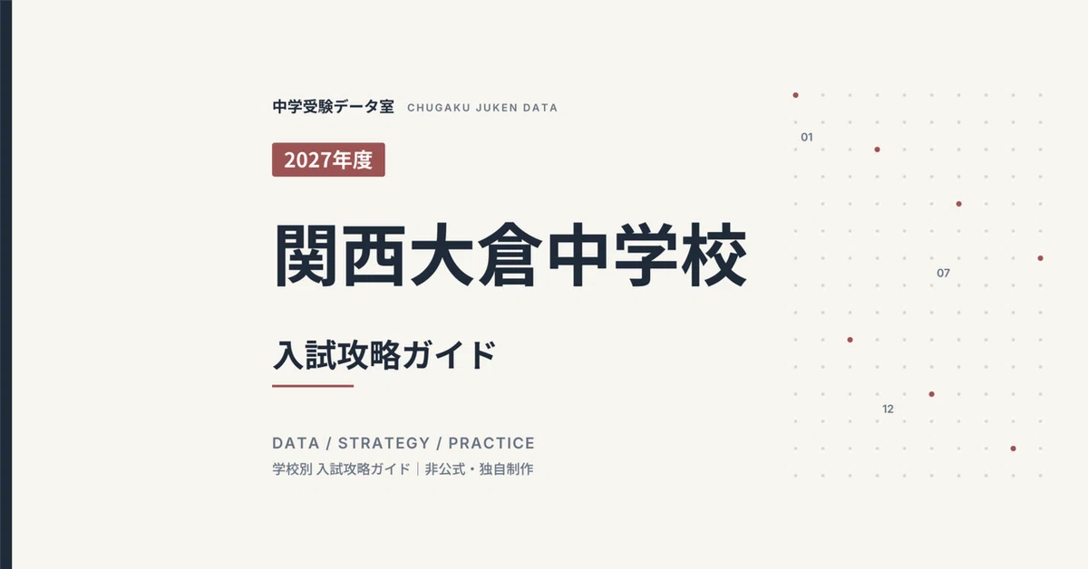 [2027 Academic Year] Kansai Okura Junior High School Entrance Exam ...