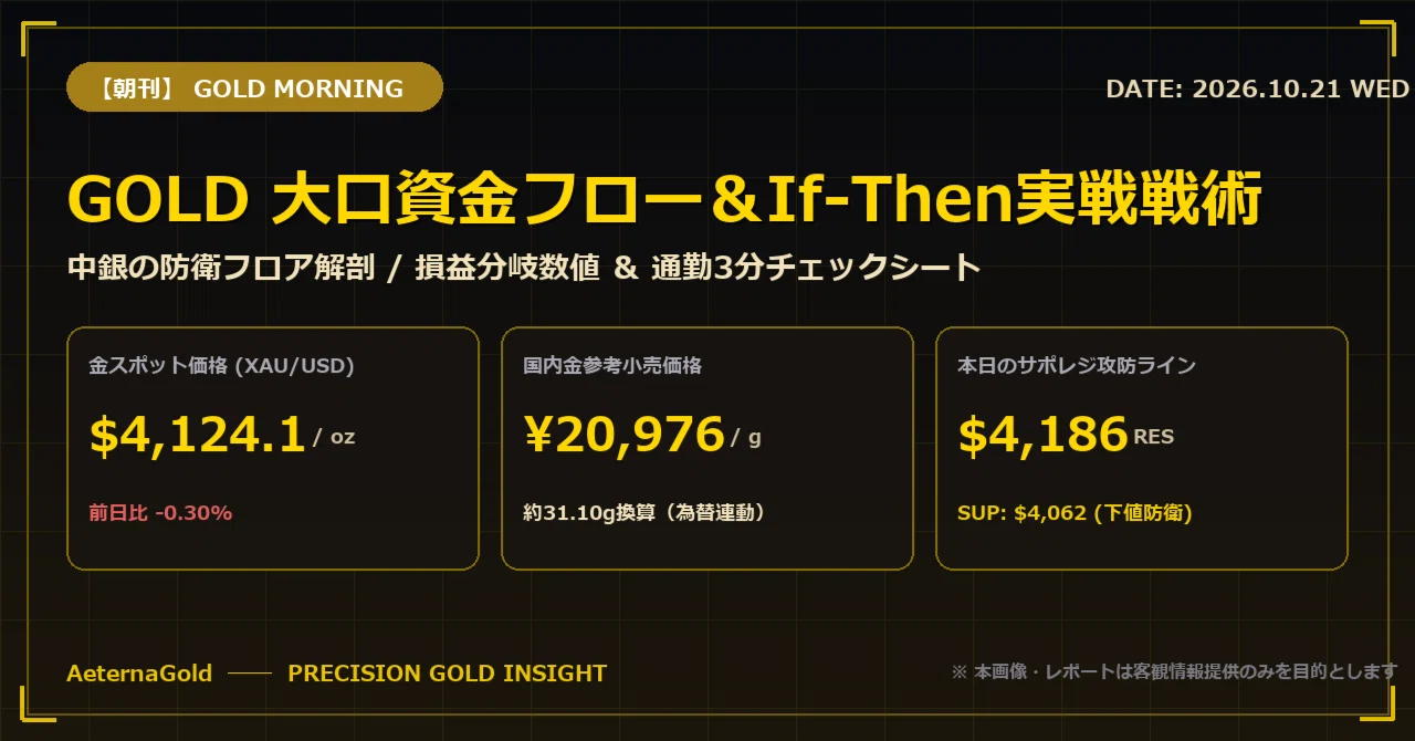 [Morning Edition] Gold Large-Scale Capital Flow Anatomy: Today's If ...