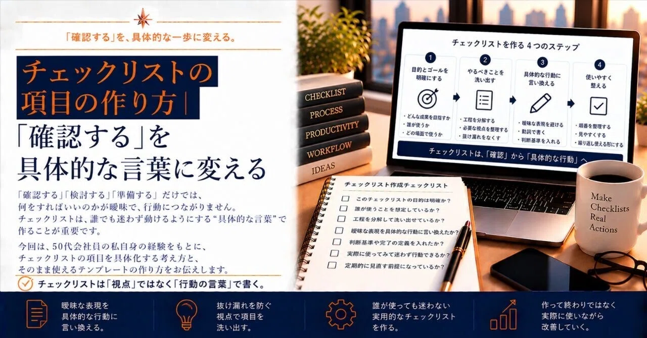 How to Create Checklist Items: Changing 'Check' into Concrete Words｜けまれ ...
