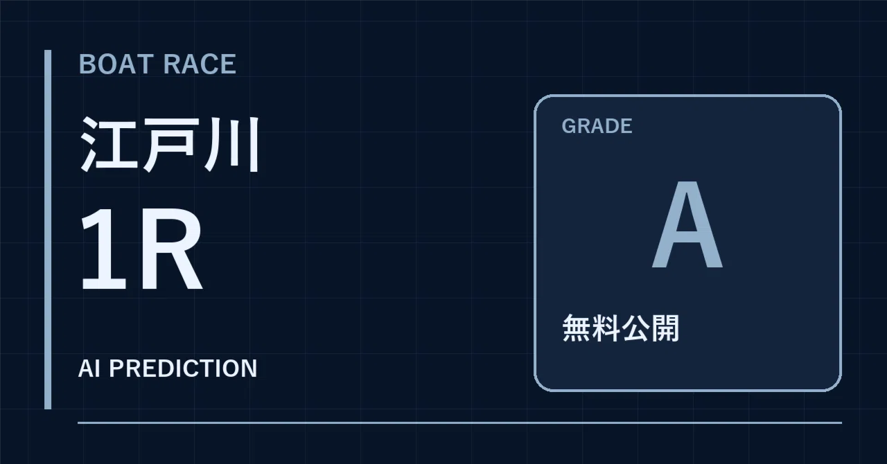 【江戸川1R】A｜無料でチェックするAI予想｜鉄板予想LLM