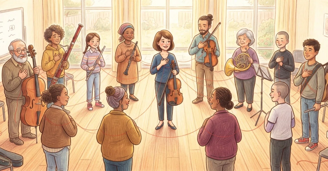 During an ensemble, it seems everyone's heartbeats secretly synchronize ...