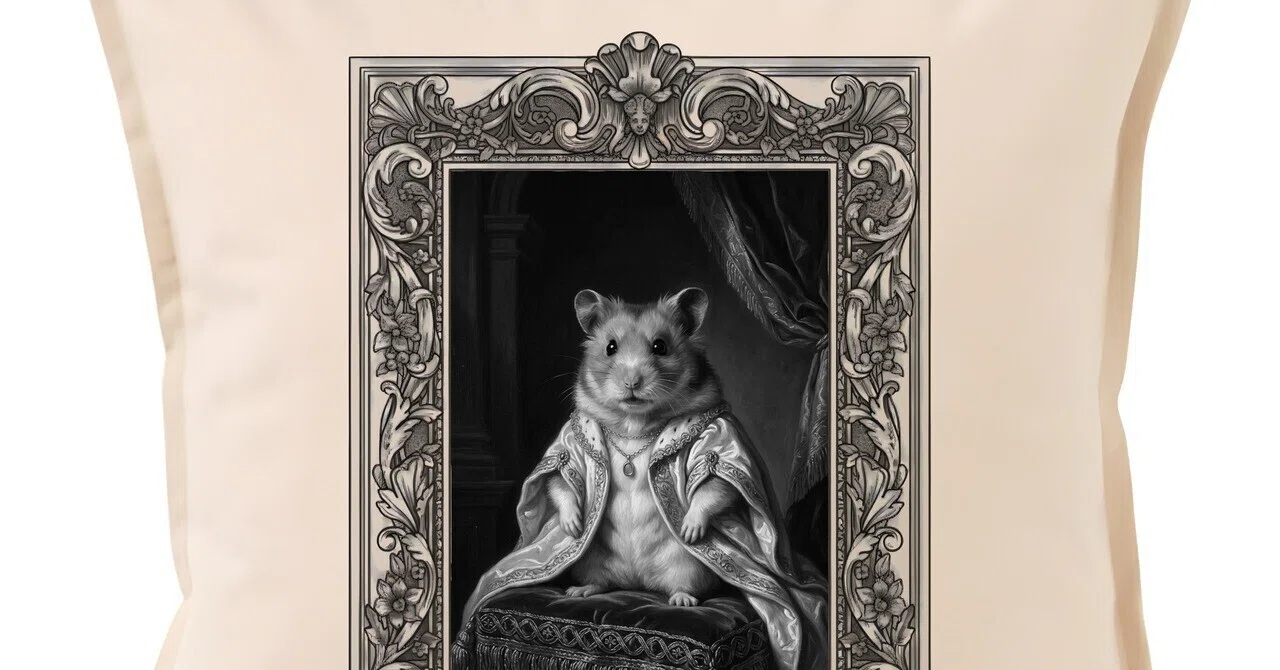Teddy Bear Hamster Renaissance Portrait Cushion is now available!｜うちの子 ...
