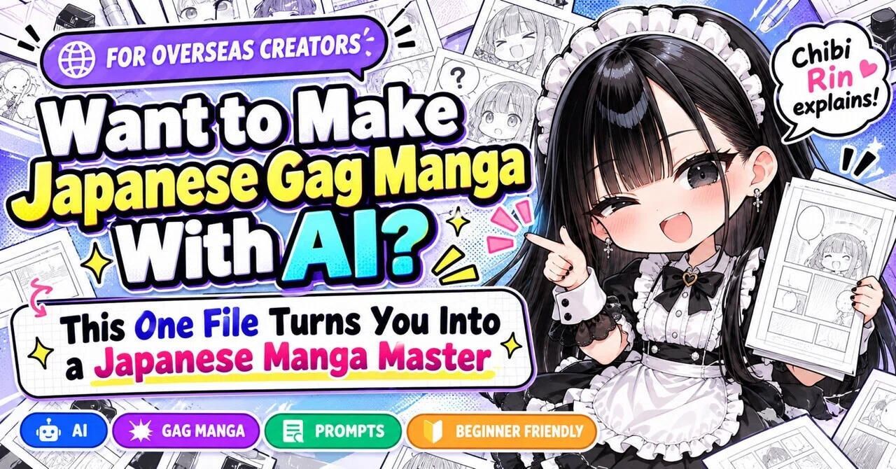 Want to Make Japanese Gag Manga With AI? This One File Turns You Into a ...