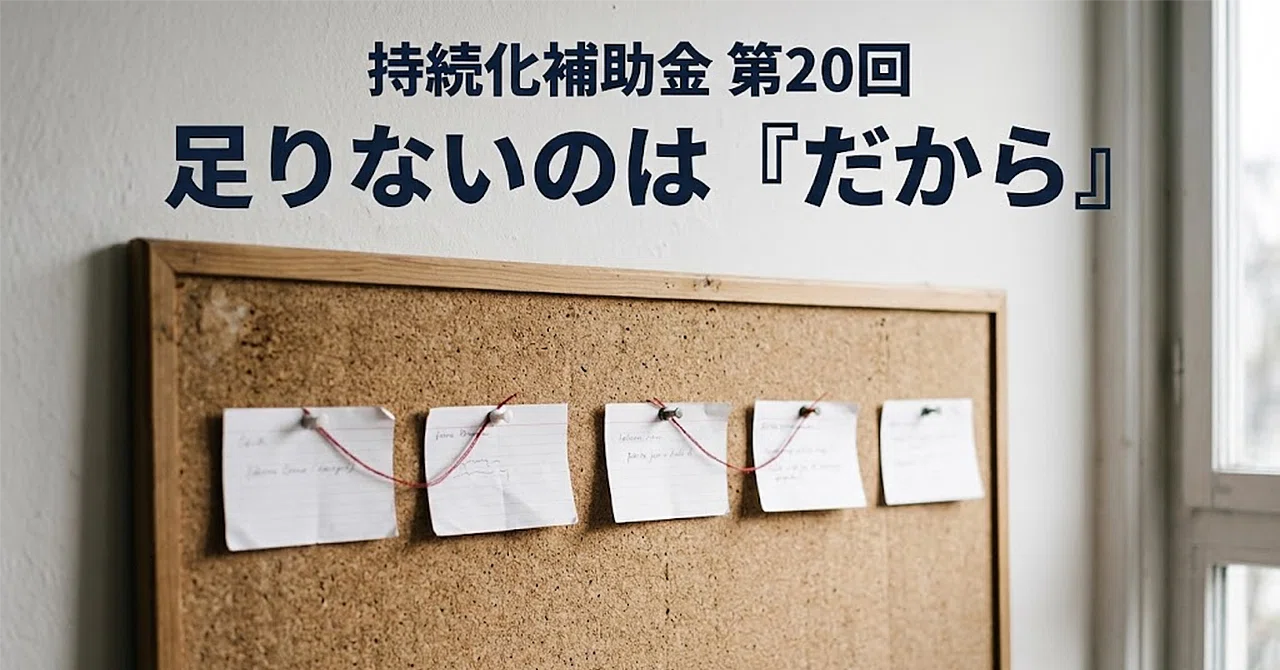 【持続化補助金】「だから」で繋ぐAI論理構造術