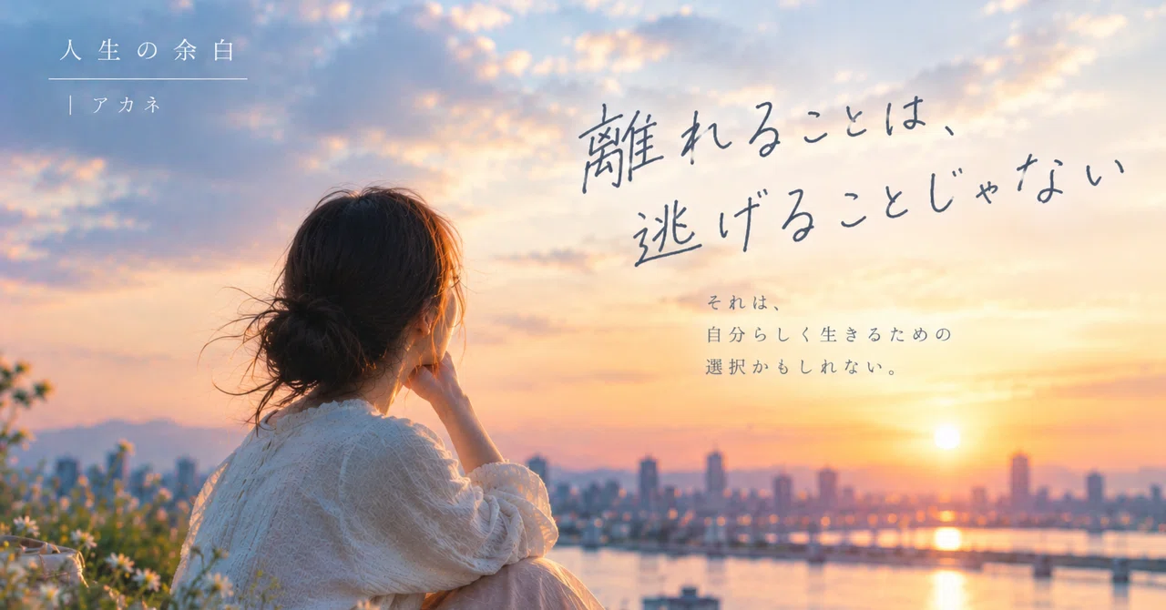 Leaving is not running away｜人生の余白@アカネ