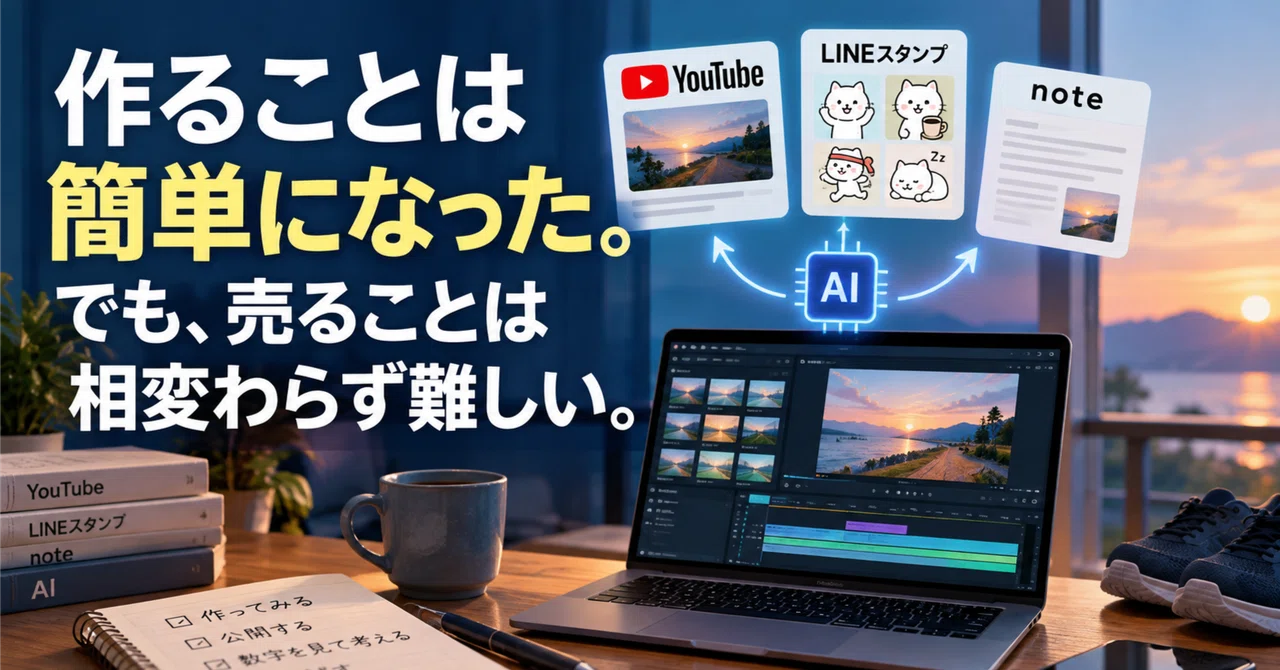 It has become easy to create with AI. But selling is difficult.｜ハルキ｜走る ...