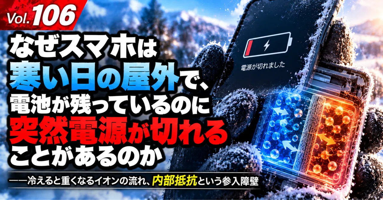 Vol.106 [Why do smartphones suddenly shut down outdoors on cold days ...