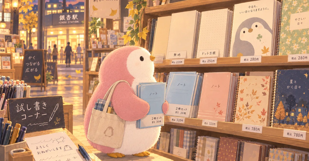 Somehow, today too. -- Two notebooks｜ももや