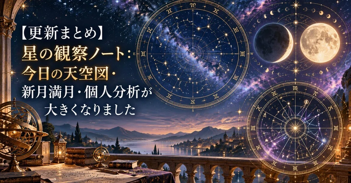 [Update Summary] Star Observation Note: Today's Sky Map, New/Full Moon ...