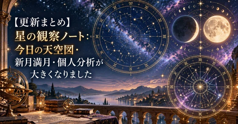 [Update Summary] Star Observation Note: Today's Sky Map, New/Full Moon ...